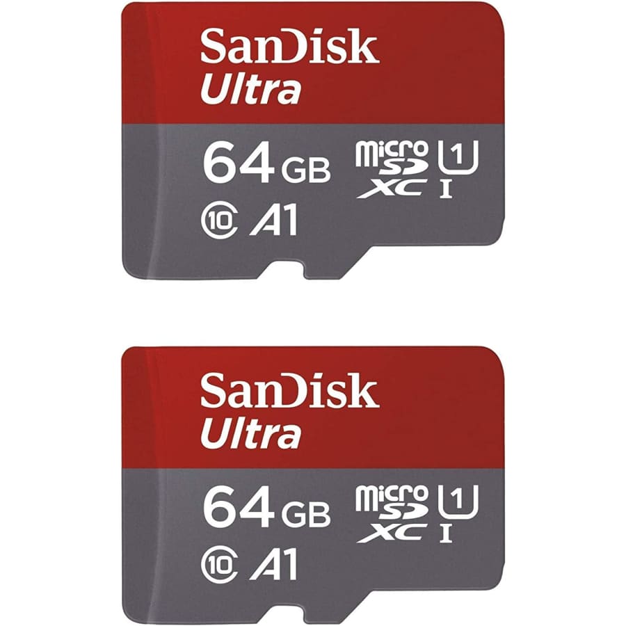 SanDisk Ultra 64GB MicroSDXC UHS-1 Memory Card 2-Pack for $15 SanDisk Ultra 64GB MicroSDXC UHS-1 Memory Card 2-Pack for $15