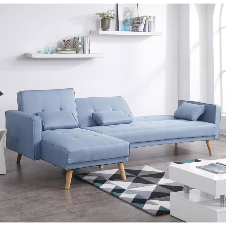 Nathaniel Home Modular Sleeper Sectional Sofa Bed w/ Detachable Chaise for $455