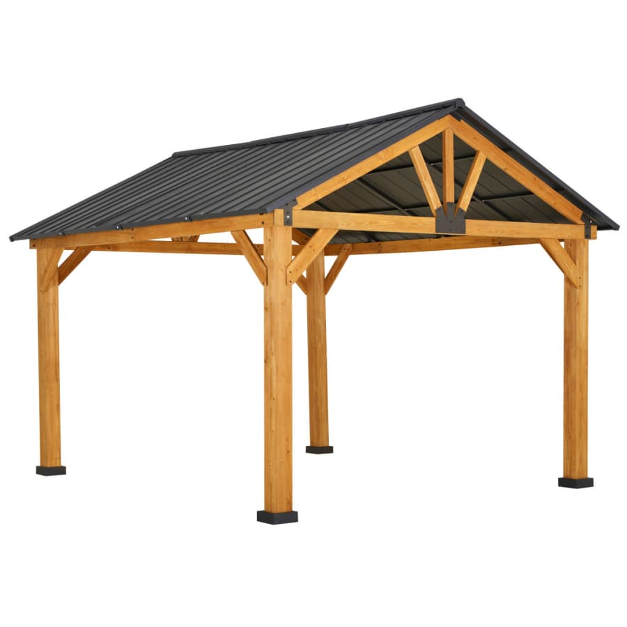 Outsunny 11x13-Foot Wood-Framed Hardtop Gazebo for $1,550 Outsunny 11x13-Foot Wood-Framed Hardtop Gazebo for $1,550