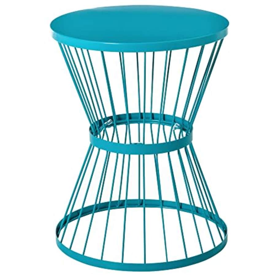 Outsunny 16" Steel Patio Side Table, Garden End Table with Hourglass Design, Accent Table for for $48