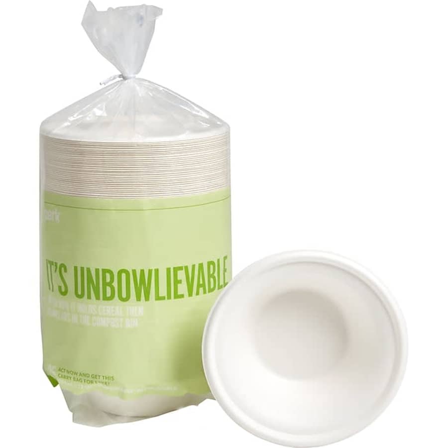 Perk Compostable Paper Bowls 125-Count Pack for $8 Perk Compostable Paper Bowls 125-Count Pack for $8