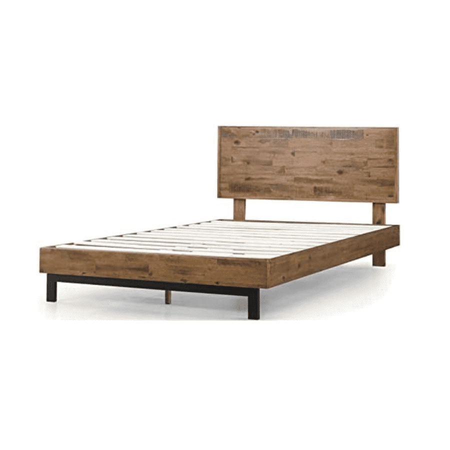 Zinus Wood King Platform Bed Frame with Adjustable Headboard for $239