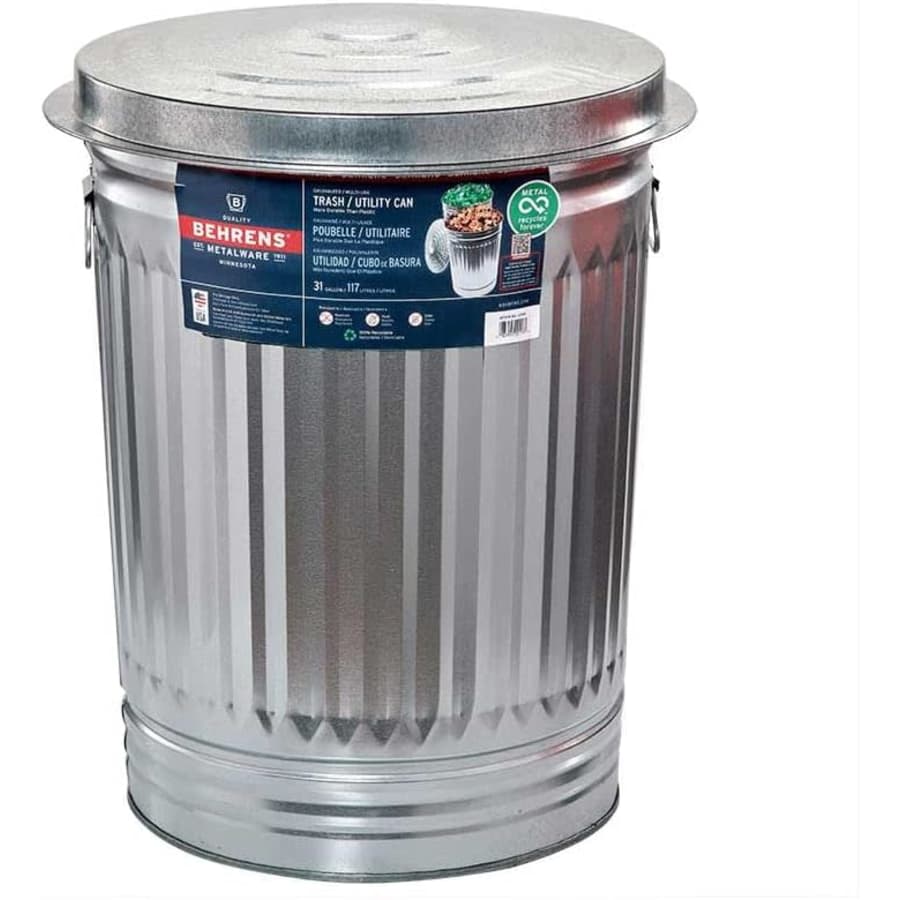 Behrens 31-Gallon Steel Trash Can for $30 Behrens 31-Gallon Steel Trash Can for $30