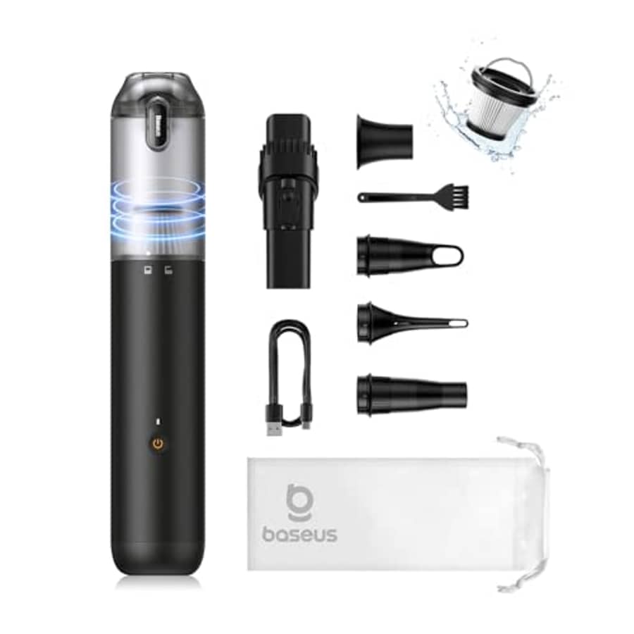 Baseus Car Vacuum Cleaner High Power, A3 Lite 12kPa Handheld Car Vacuum Portable Cordless with USB for $80 Baseus Car Vacuum Cleaner High Power, A3 Lite 12kPa Handheld Car Vacuum Portable Cordless with USB for $80