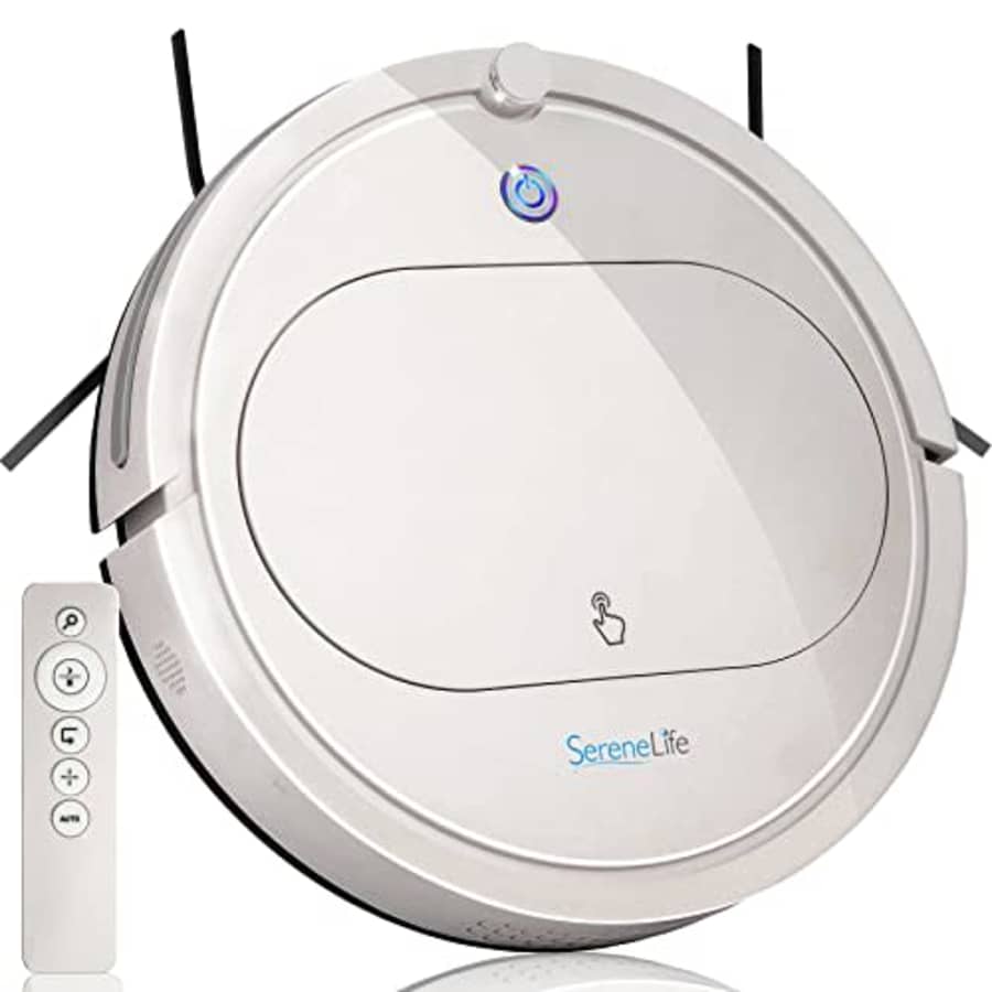 SereneLife Robot Vacuum Cleaner with Remote Control, Smart Robotic Machine Automatic Floor Cleaning Robo Vac for $84 SereneLife Robot Vacuum Cleaner with Remote Control, Smart Robotic Machine Automatic Floor Cleaning Robo Vac for $84