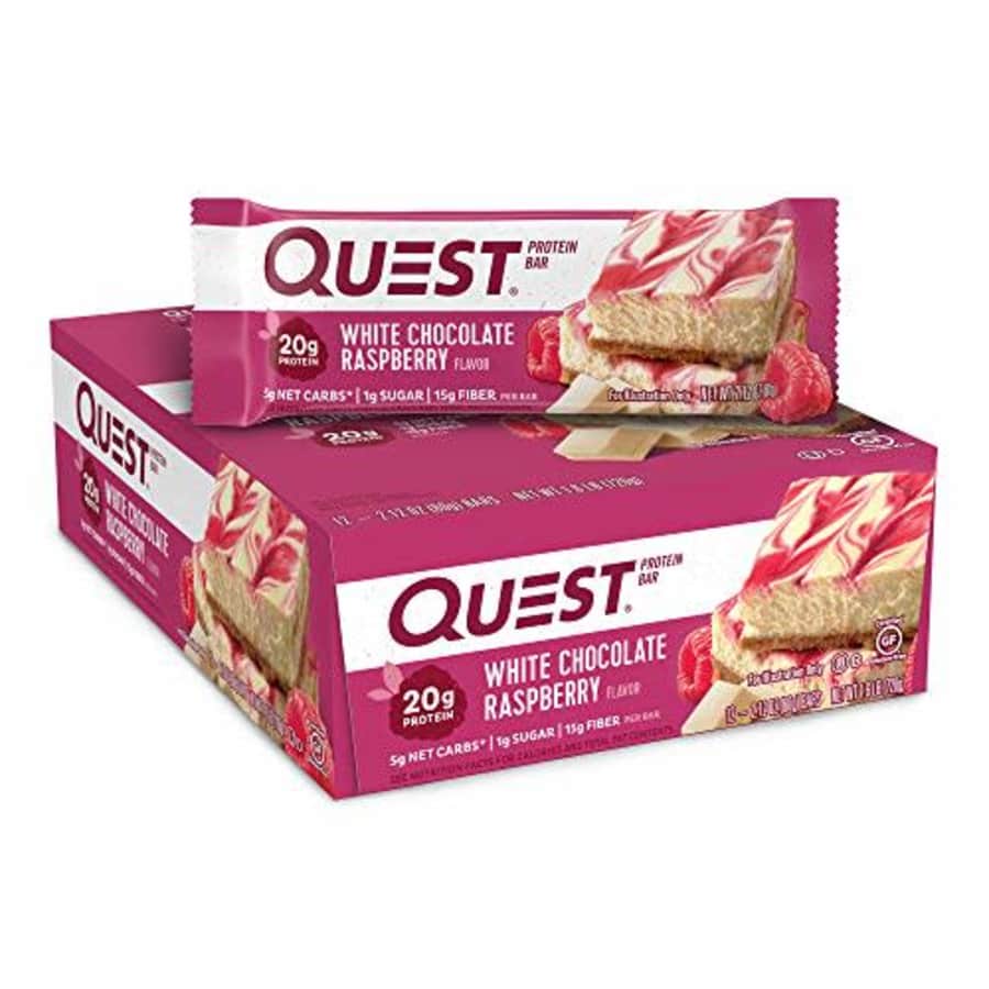 Quest Nutrition- High Protein, Low Carb, Gluten Free, Keto Friendly, 12 Count White Chocolate for $25