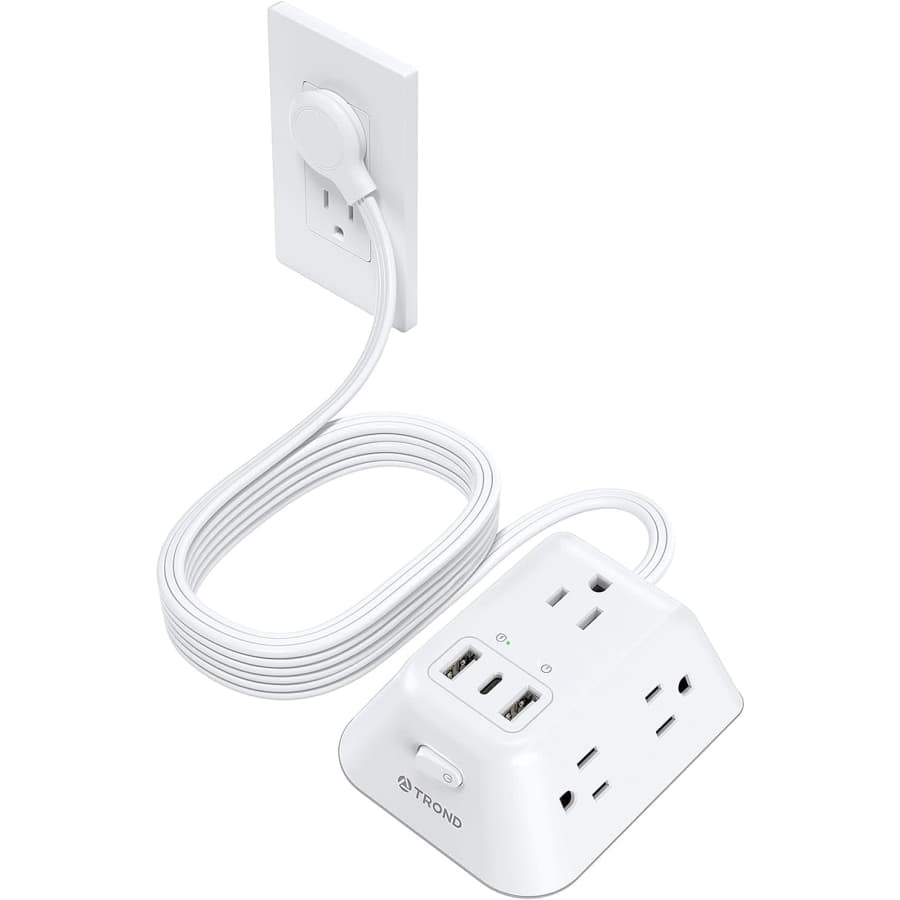 Trond 15-Foot 5-Outlet 3-USB Surge Protector Extension Cord for $18 Trond 15-Foot 5-Outlet 3-USB Surge Protector Extension Cord for $18