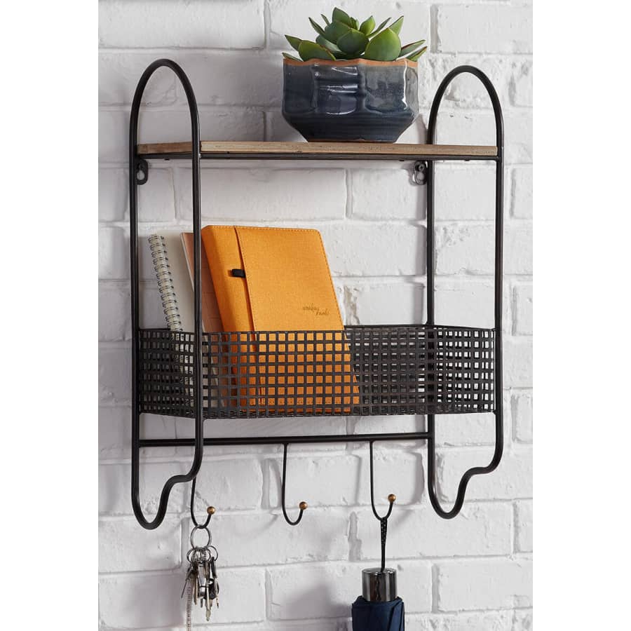 StyleWell Metal Wall Organizer w/ Basket for $20 StyleWell Metal Wall Organizer w/ Basket for $20