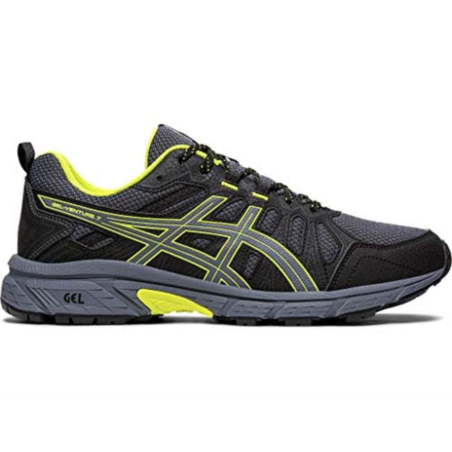 ASICS Men's Gel-Venture 7 Running Shoes, 9M, Metropolis/Safety Yellow for $60 ASICS Men's Gel-Venture 7 Running Shoes, 9M, Metropolis/Safety Yellow for $60