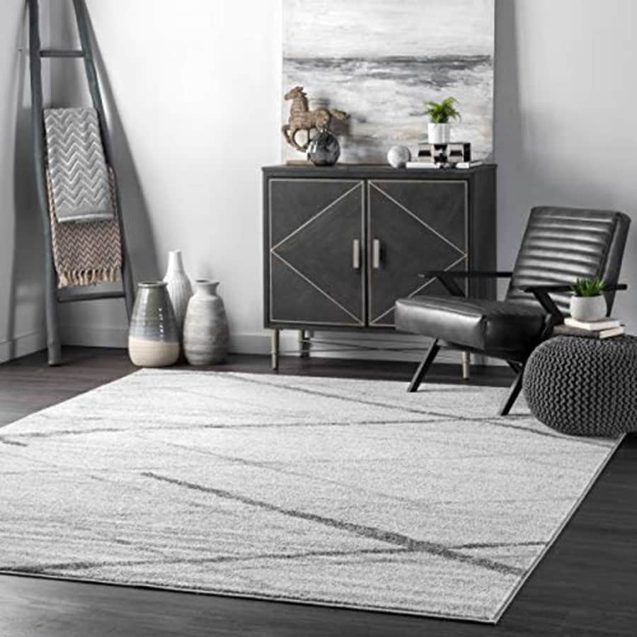 nuLOOM Thigpen Contemporary Area Rug, 4' x 6', Grey for $50