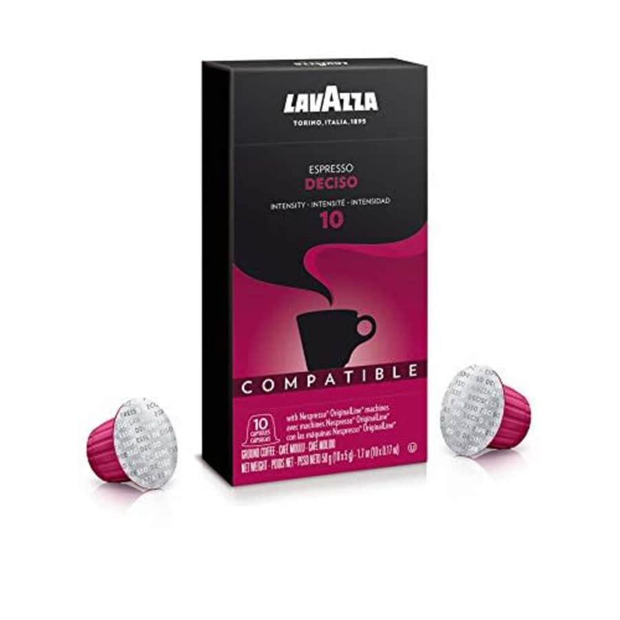 Lavazza Deciso Espresso Dark Roast Capsules Compatible with Nespresso Original* Machines (Pack of for $62 Lavazza Deciso Espresso Dark Roast Capsules Compatible with Nespresso Original* Machines (Pack of for $62