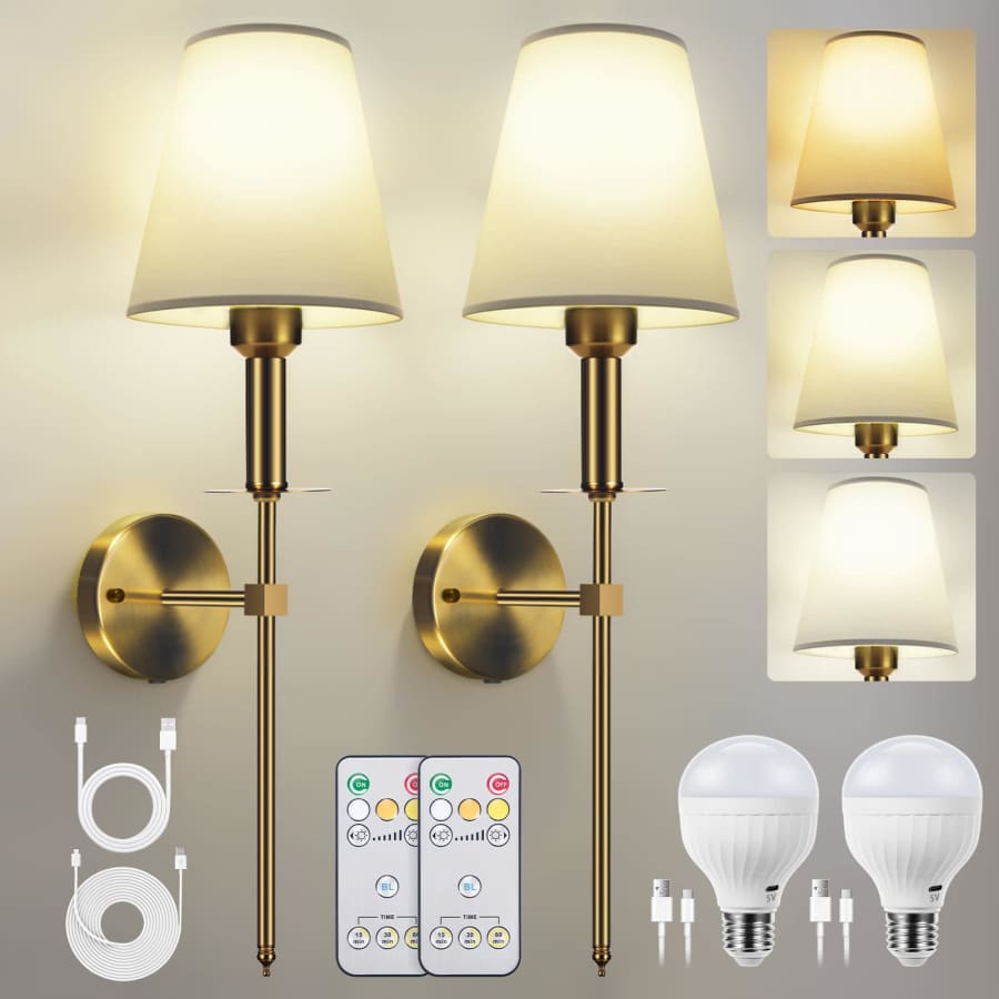 Wireless Wall Sconce 2-Pack for $35 Wireless Wall Sconce 2-Pack for $35