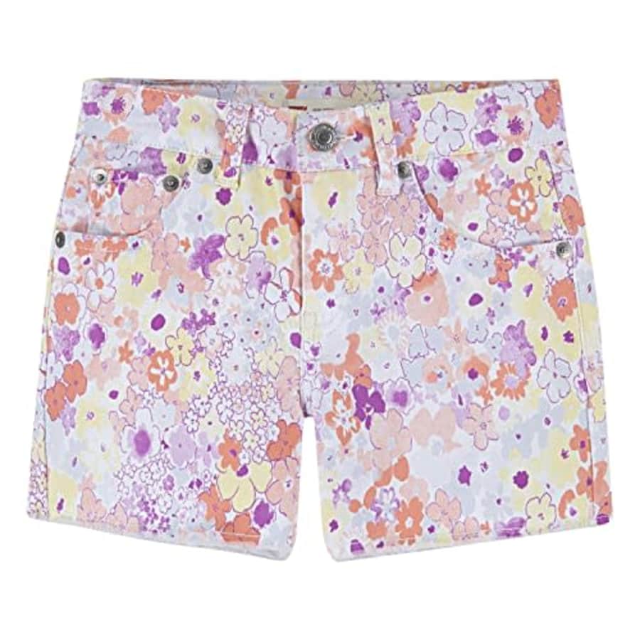 Levi's Girls' Girlfriend Fit Denim Shorty Shorts, Floral Blooms, 12 for $22 Levi's Girls' Girlfriend Fit Denim Shorty Shorts, Floral Blooms, 12 for $22