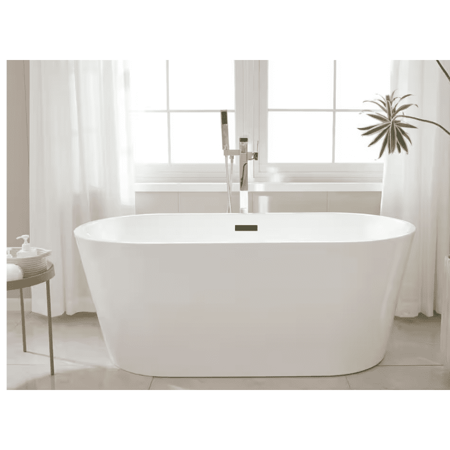Bordeaux 59" Acrylic Flatbottom Freestanding Bathtub for $588 Bordeaux 59" Acrylic Flatbottom Freestanding Bathtub for $588
