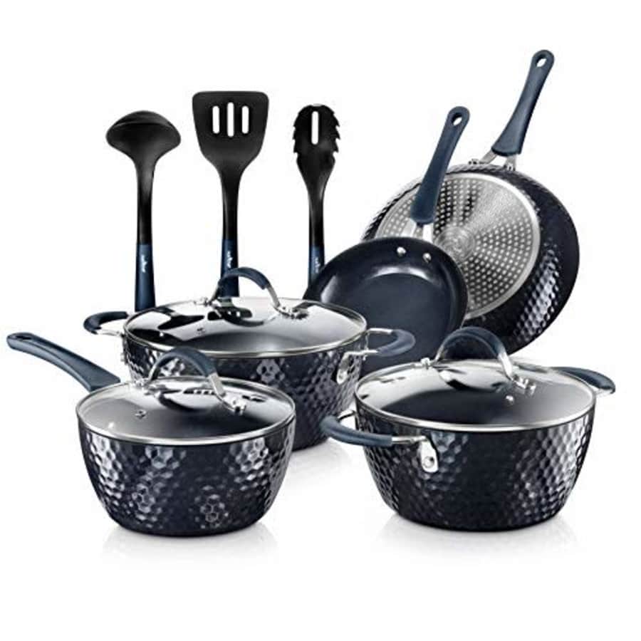 Nutrichef Nonstick Cookware Excilon Home Kitchen Ware Pots & Pan Set with Saucepan Frying Pans, for $90 Nutrichef Nonstick Cookware Excilon Home Kitchen Ware Pots & Pan Set with Saucepan Frying Pans, for $90