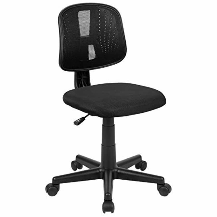 Flash Furniture Flash Fundamentals Mid-Back Black Mesh Swivel Task Office Chair with Pivot Back for $49