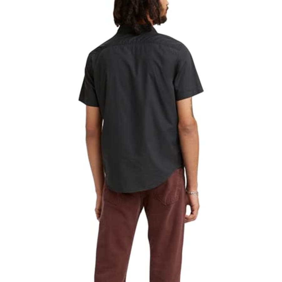 Levi's Men's Classic 1 Pocket Shorts Sleeve T-Shirt, Jet Black, Large for $45