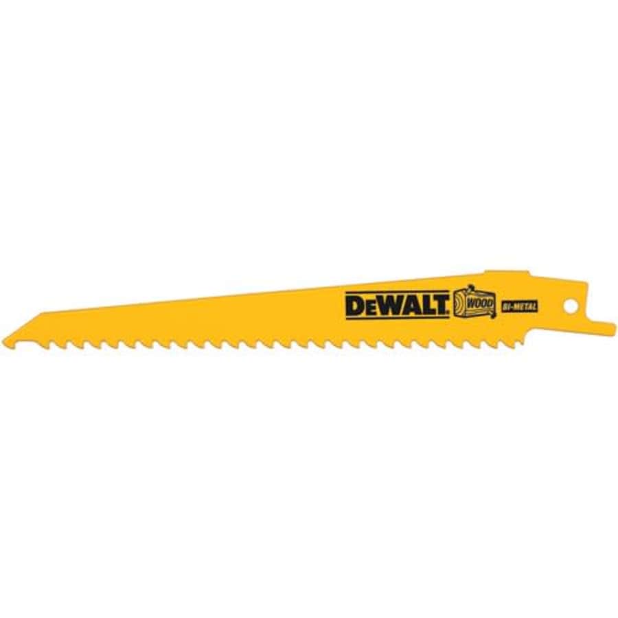 DEWALT DW4802B 6-Inch 6-TPI Taper Back Bi-Metal Reciprocating Saw Blade for General Purpose Wood for $169