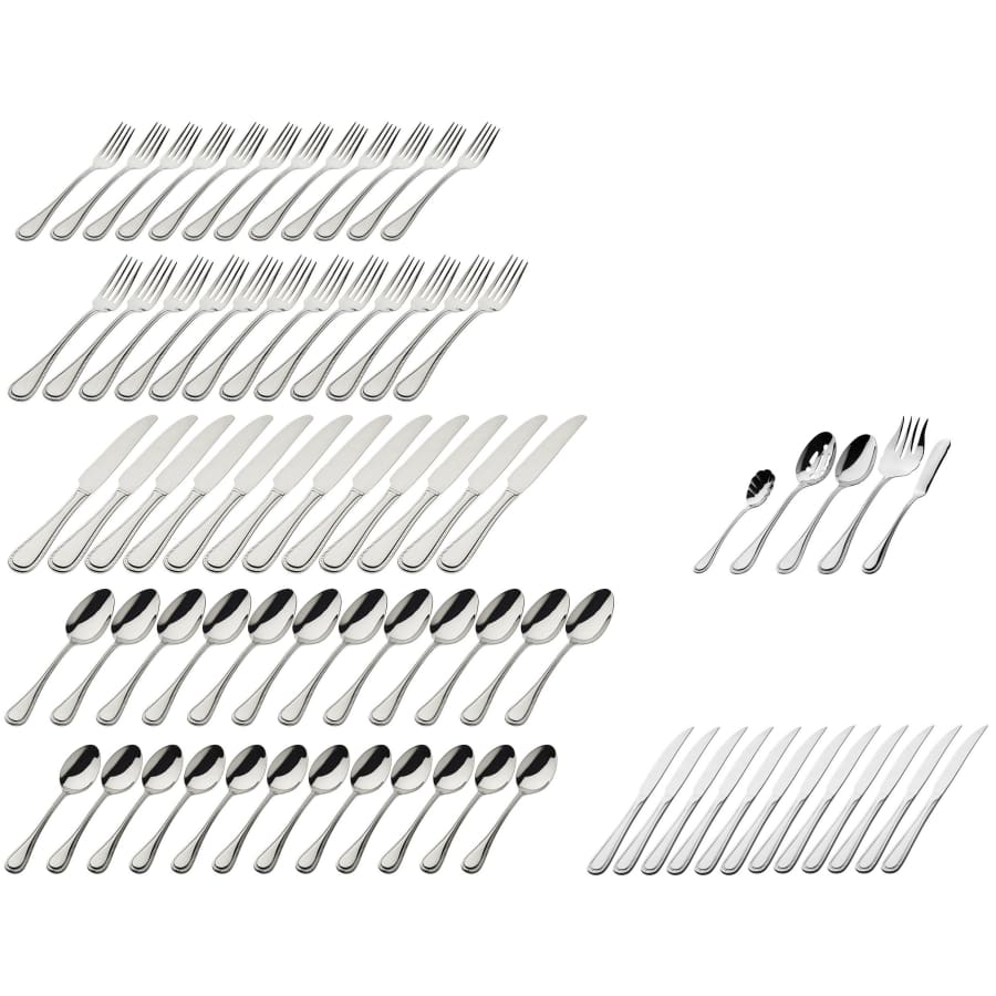 Godinger Bead 77-Piece Stainless Steel Flatware Set for $90...or less Godinger Bead 77-Piece Stainless Steel Flatware Set for $90...or less