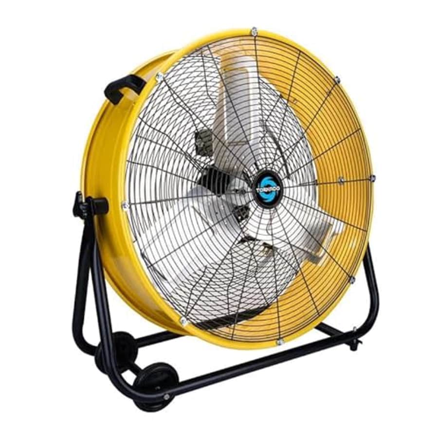 Tornado - 24 Inch High Velocity Heavy Duty Tilt Metal Drum Fan Yellow Commercial, Industrial Use 3 for $128 Tornado - 24 Inch High Velocity Heavy Duty Tilt Metal Drum Fan Yellow Commercial, Industrial Use 3 for $128