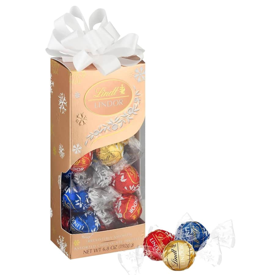 Lindt Lindor Assorted Chocolate Truffles Traditions Gift Box for $9 Lindt Lindor Assorted Chocolate Truffles Traditions Gift Box for $9