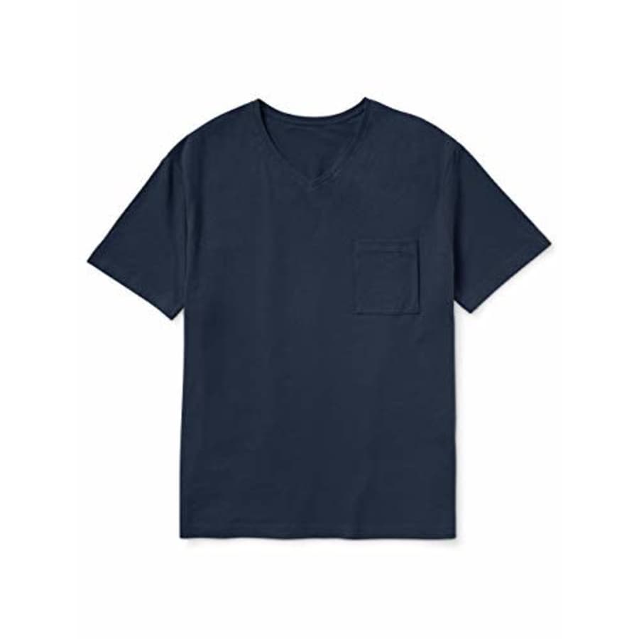 Amazon Brand - Goodthreads Men's Big & Tall The Perfect V-Neck Pocket T-Shirt, Washed Navy, 4X for $20