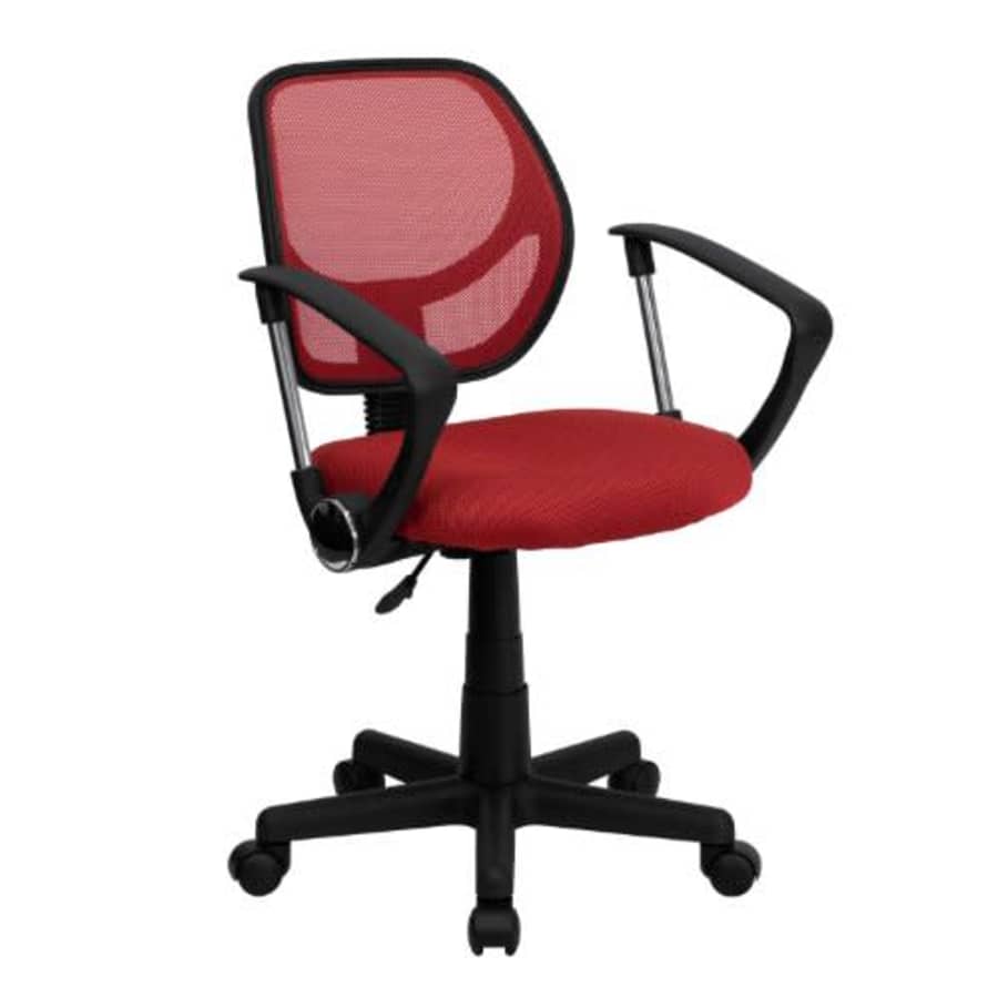 Flash Furniture Low Back Red Mesh Swivel Task Office Chair with Arms for $126
