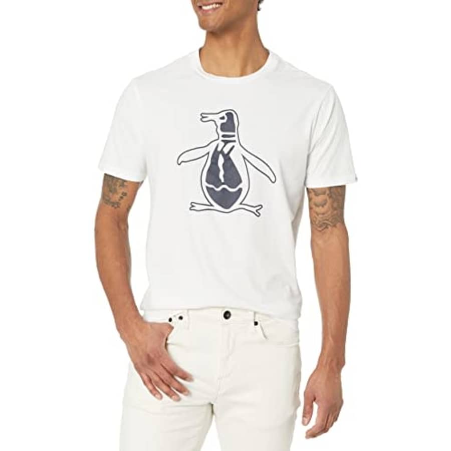 Original Penguin Men's Large Pete Graphic Short Sleeve Tee Shirt, Bright White, Small for $25 Original Penguin Men's Large Pete Graphic Short Sleeve Tee Shirt, Bright White, Small for $25
