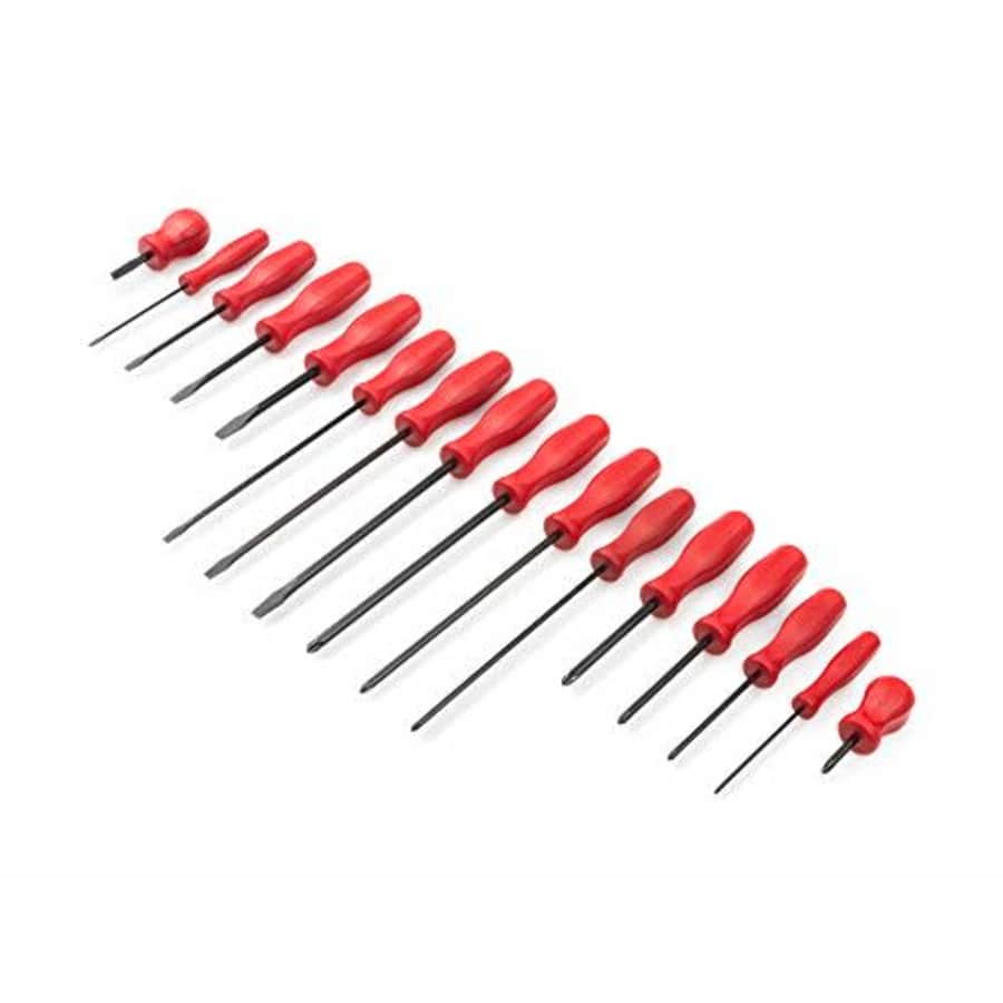 TEKTON Hard-Handle Black Oxide Blade Screwdriver Set, 16-Piece (#0-#3, 1/8-5/16 in.) | DRV40121 for $67 TEKTON Hard-Handle Black Oxide Blade Screwdriver Set, 16-Piece (#0-#3, 1/8-5/16 in.) | DRV40121 for $67