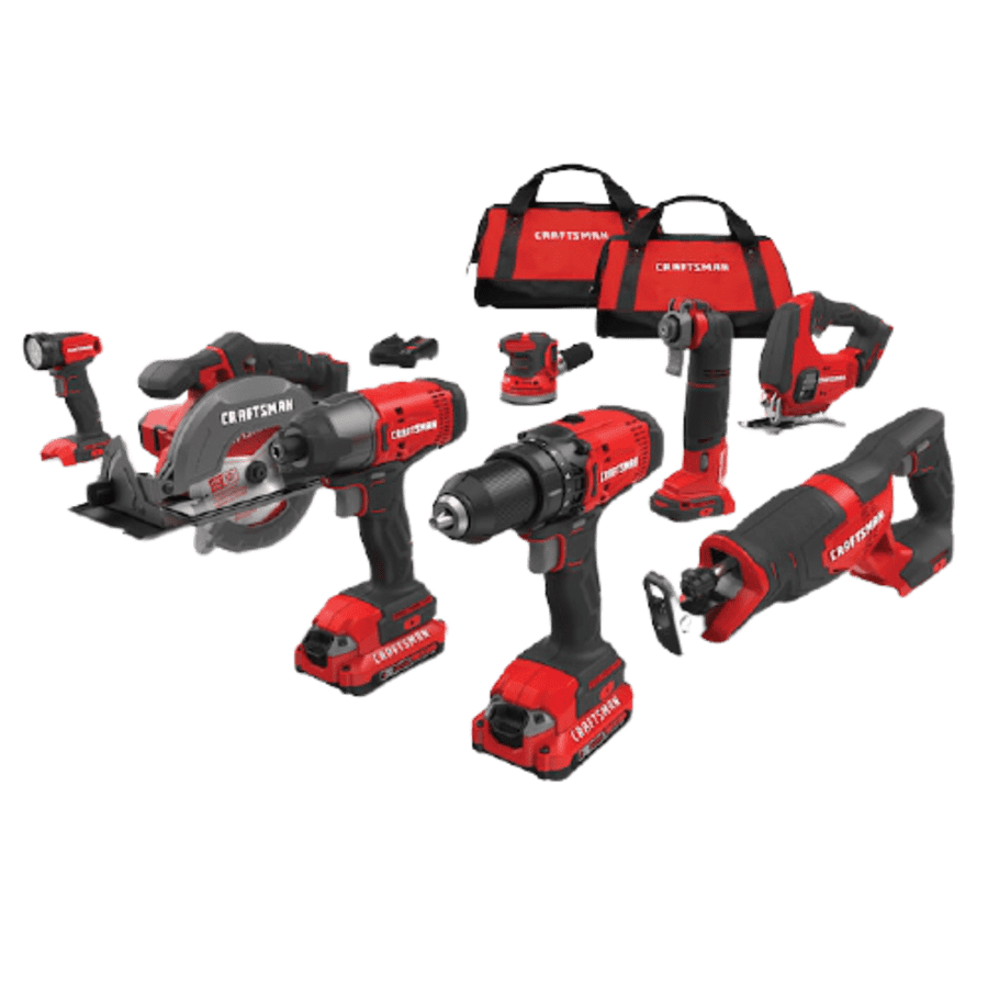 Craftsman V20 20V Max Cordless 8-Tool Combo Kit for $279 Craftsman V20 20V Max Cordless 8-Tool Combo Kit for $279