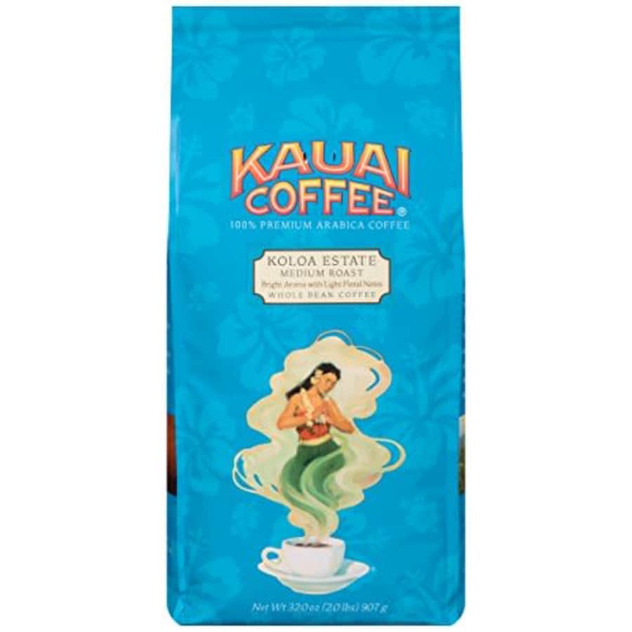 Kauai Coffee Kauai Whole Bean Coffee, Koloa Estate Medium Roast 100% Premium Arabica Whole Bean Coffee from for $40 Kauai Coffee Kauai Whole Bean Coffee, Koloa Estate Medium Roast 100% Premium Arabica Whole Bean Coffee from for $40