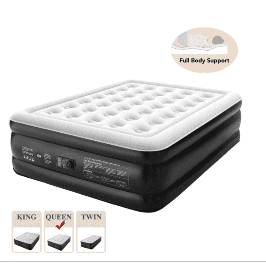 Ophanie 18" Queen Air Mattress with Built-In Pump for $56 Ophanie 18" Queen Air Mattress with Built-In Pump for $56