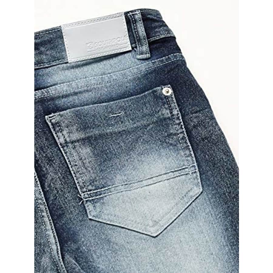 Southpole - Kids Boys' Big Ripped Denim Shorts, Ice Blue Distressed, 16 for $17