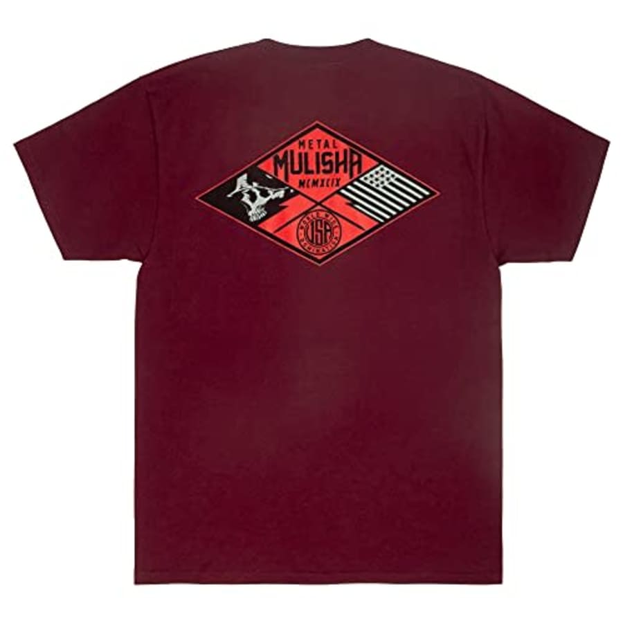 Metal Mulisha Men's Kicks T-Shirt, Burgundy, Medium for $19 Metal Mulisha Men's Kicks T-Shirt, Burgundy, Medium for $19