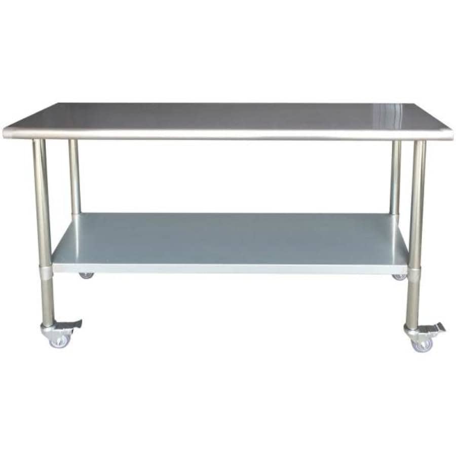 Sportsman 72" Stainless Steel Kitchen Utility Table w/ Locking Casters for $269 Sportsman 72" Stainless Steel Kitchen Utility Table w/ Locking Casters for $269