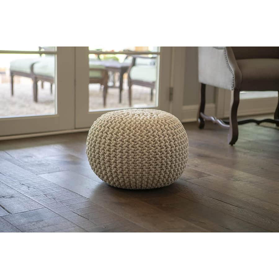 Decor Therapy Lola Round Lurex Pouf for $82