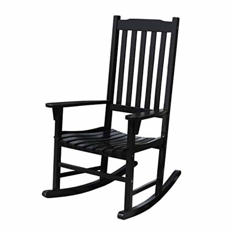 Merry Garden Northbeam Outdoor Lawn Garden Solid Acacia Hardwood Slatted Back Adirondack Rocking Chair, Deck, for $156
