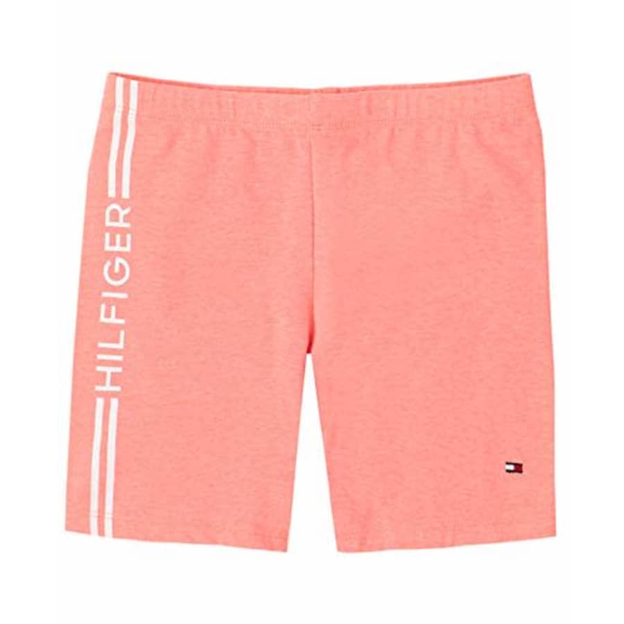 Tommy Hilfiger Kids Girls' Bike Shorts, Jolt Pink, Large (12/14) for $16