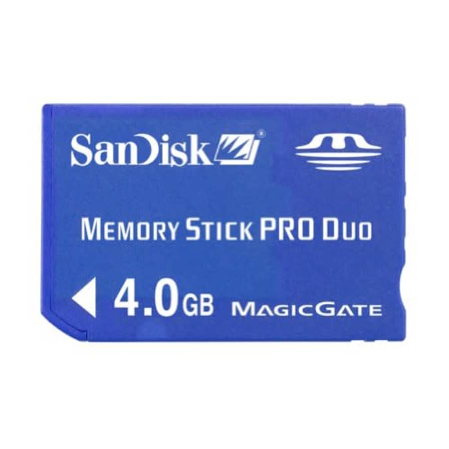 SanDisk 4GB Memory Stick PRO Duo Flash Memory Card SDMSPD-4096-B35- Retail packaging for $75