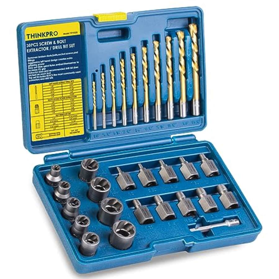Thinkpro 30-Piece Screw & Bolt Extractor Set/Drill Bit Set for $33