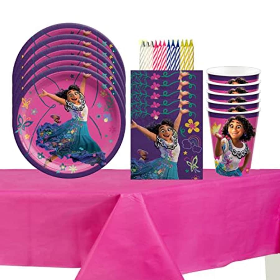Amscan Disney Encanto Party Supplies Pack Serves 16: 7" Plates and Beverage Napkins Cups and Table for $26 Amscan Disney Encanto Party Supplies Pack Serves 16: 7" Plates and Beverage Napkins Cups and Table for $26