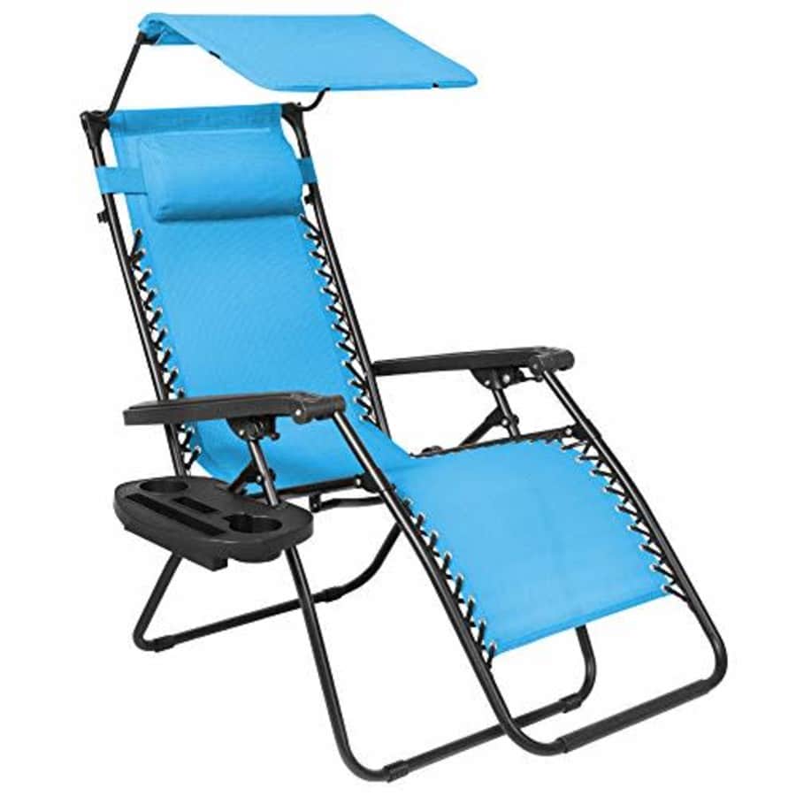 Best Choice Products Folding Zero Gravity Outdoor Recliner Patio Lounge Chair w/Adjustable Canopy for $80 Best Choice Products Folding Zero Gravity Outdoor Recliner Patio Lounge Chair w/Adjustable Canopy for $80