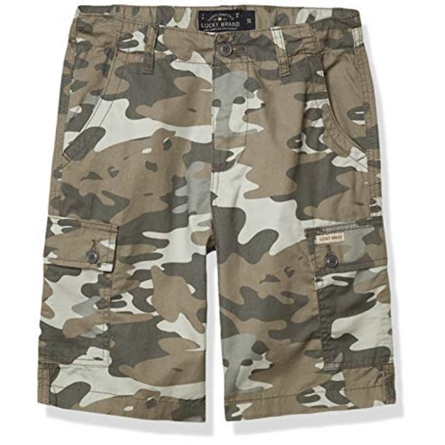 Lucky Brand Boys Shorts, Smoked Pearl Camo Cargo, 6 for $33