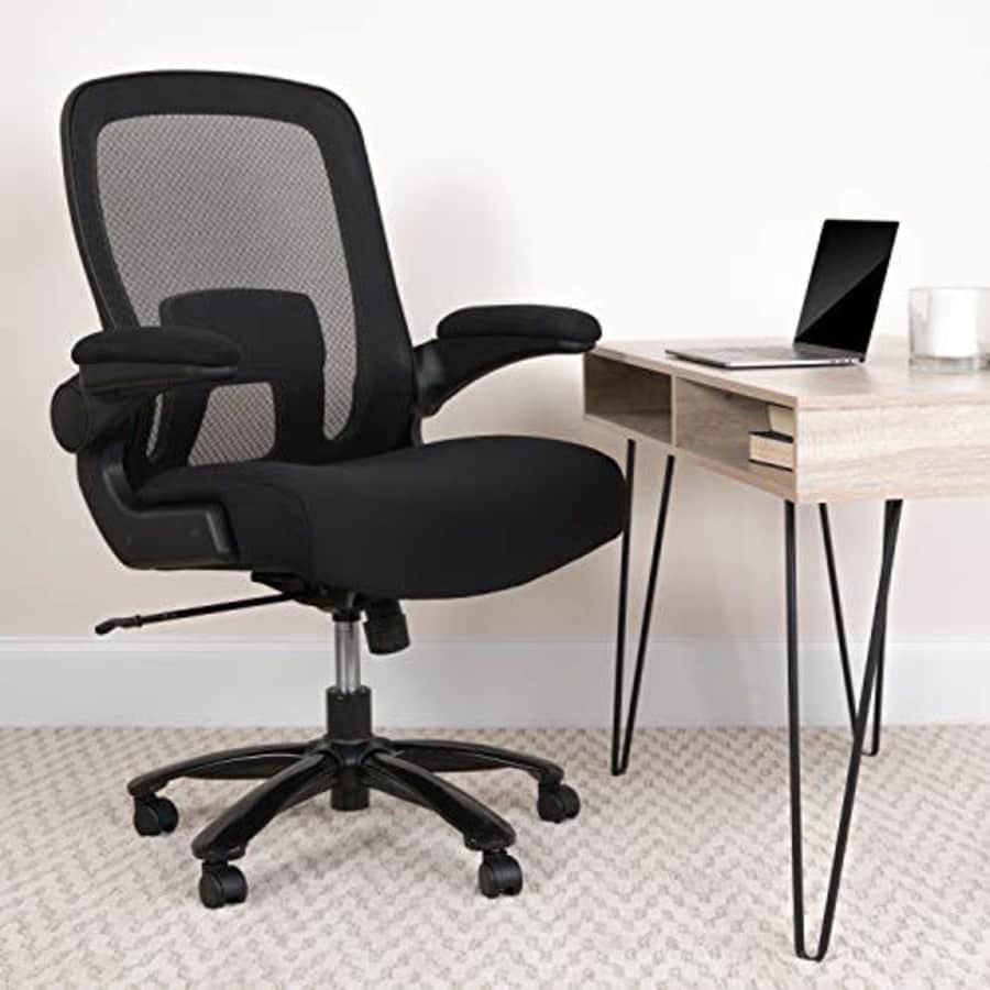Flash Furniture Big & Tall Office Chair | Black Mesh Executive Swivel Office Chair with Lumbar and for $304