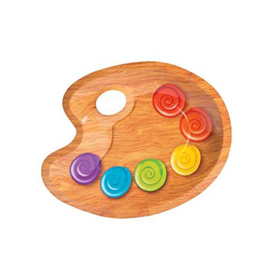 Fun Express Artist Party Dessert Plates for Birthday - Party Supplies - Print Tableware - Print for $2