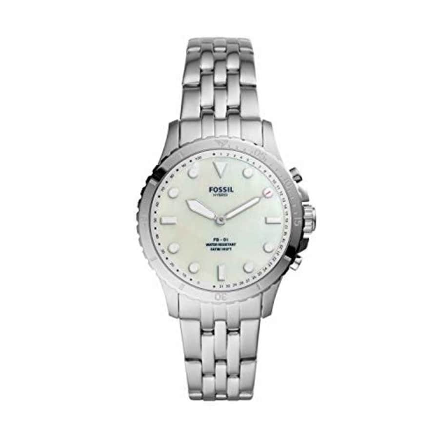 Fossil Women's FB-01 Stainless Steel Hybrid Smartwatch, Color: Silver (Model: FTW5072) for $105 Fossil Women's FB-01 Stainless Steel Hybrid Smartwatch, Color: Silver (Model: FTW5072) for $105