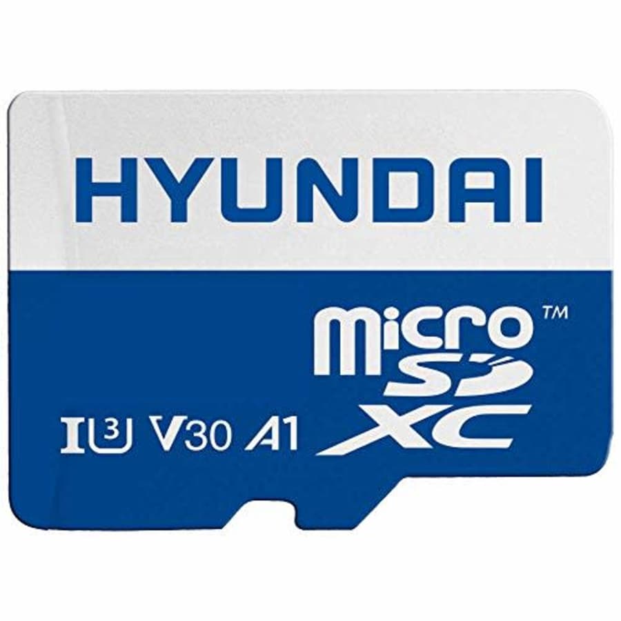 Hyundai 128GB 100MB/s (U3) MicroSD Memory Card with Adapter, 4K Video, Ultra HD (SDC128GU3) for $22 Hyundai 128GB 100MB/s (U3) MicroSD Memory Card with Adapter, 4K Video, Ultra HD (SDC128GU3) for $22