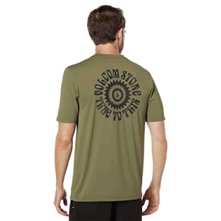 Volcom mens Upf 50+ Short Sleeve Loose Fit Rashguard Rash Guard Shirt, Military 1, X-Small US for $27