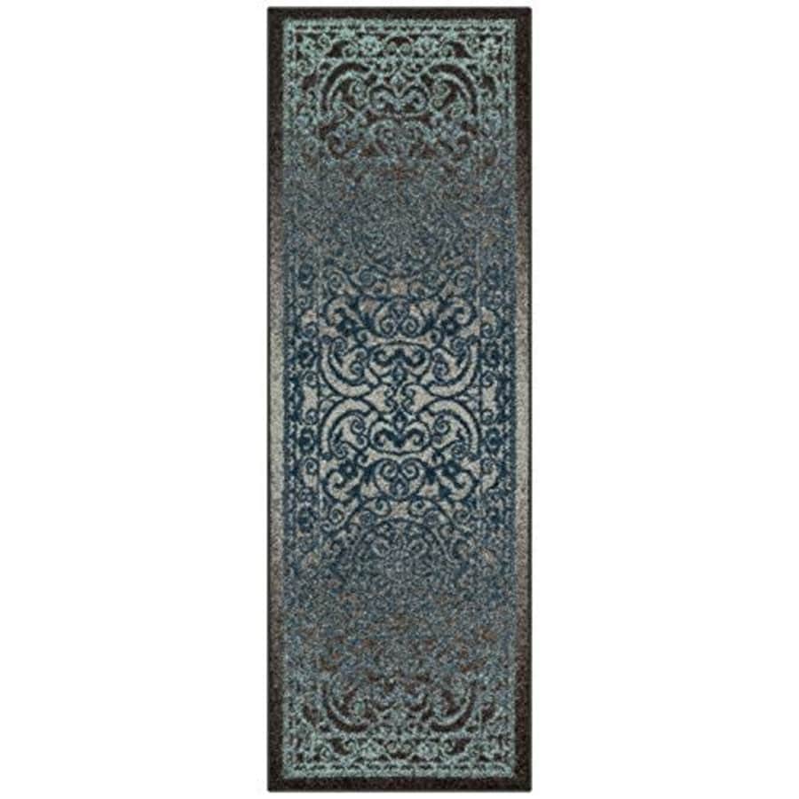 Maples Rugs Pelham Vintage Runner Rug Non Slip Washable Hallway Entry Carpet [Made in USA], 2 x 6, for $25