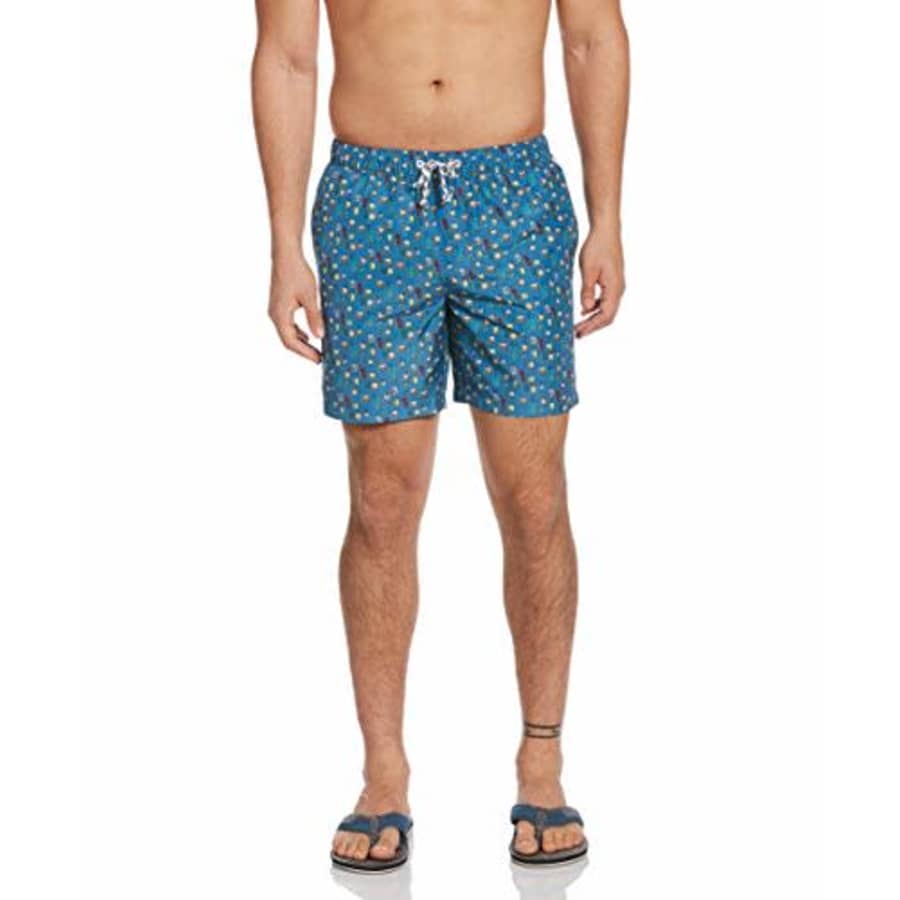 Original Penguin Men's Printed Elastic Waist Volley Swim Short, Deep Water, Small for $39 Original Penguin Men's Printed Elastic Waist Volley Swim Short, Deep Water, Small for $39